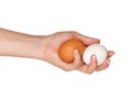 Hand with egg Royalty Free Stock Photo
