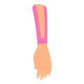 Hand element tape icon cartoon vector. Kinesio medicine