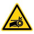 Hand Entanglement Notched Belt Drive Symbol Sign, Vector Illustration, Isolate On White Background Label .EPS10