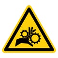 Hand Entanglement Rotating Gears Symbol Sign, Vector Illustration, Isolate On White Background Label .EPS10