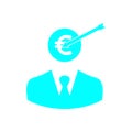 Bank, location search, hand , euro bank, business search , bank location target cyan icon