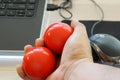 Hand exercise with balls Royalty Free Stock Photo