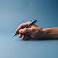 Is positioned as if ready to write or draw with fingers gently Royalty Free Stock Photo