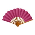 Hand fan icon, traditional decoration and accessory