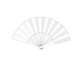 Hand fan, simple japanese geisha white paper air fan. Vector illustration. Asian traditiional accessory. Graphic stock image. Royalty Free Stock Photo