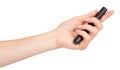 Hand with felt tip marker, drawing or writinng gesture Royalty Free Stock Photo