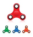 Hand Fidget Spinner Stress Toy - Colorful Vector Illustration Royalty Free Stock Photo