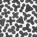 Hand fidget spinner toy seamless pattern Royalty Free Stock Photo