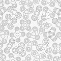 Hand fidget spinner toy seamless pattern Royalty Free Stock Photo