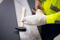 Hand And Finger Bandage After Hammer Accident Royalty Free Stock Photo