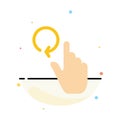 Hand, Finger, Gestures, Reload Abstract Flat Color Icon Template