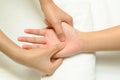 Hand and finger massage Royalty Free Stock Photo
