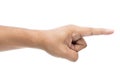 Hand finger pointing isolated Royalty Free Stock Photo