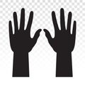 Hand or fingers hands flat icon for apps and websites