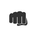 Hand fist emoticon icon. Fist emoji raised protest concept icon vector flat Royalty Free Stock Photo