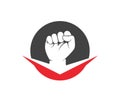 hand fist logo design