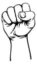 Retro Revolution Hand Fist Raised Air Propaganda