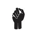 Hand fist symbol vector