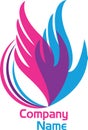 Hand flame logo