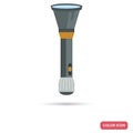 Hand flashlight color flat icon Royalty Free Stock Photo