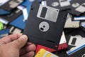 hand with floppy disk Royalty Free Stock Photo