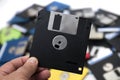 hand with floppy disk Royalty Free Stock Photo