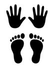 Hand and foot print icons