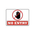 Hand forbidden sign. Blocking sign with hand icon. Stop sign. No entry sign isolated on white background. Royalty Free Stock Photo