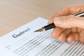 Hand with Fountain Pen Signing a Contract Royalty Free Stock Photo