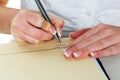 Hand with fountain pen signing contract Royalty Free Stock Photo
