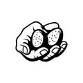 Hand with Freshly Harvested Potatoes icon