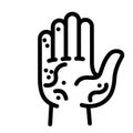 Hand frostbite icon, outline style