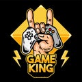 Hand of game king which keep modern gamepad