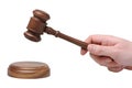 Hand with gavel