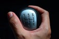 Hand on Gear Stick Royalty Free Stock Photo