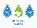 Hand gel sanitizer logo. Vector illustration.