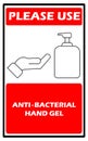 Hand Gel Sign. Cleanliness. Covid-19