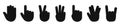 Hand gesticulate symbol set icon, collection different hand gesticulate signs Ã¢â¬â vector