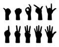 Hand gesticulate symbol set, vector illustration