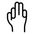 Hand gesture body icon, outline style Royalty Free Stock Photo