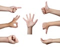 Hand gesture body language Royalty Free Stock Photo