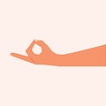 Gesture for delicious food. Hand Showing Zero, Okay, Perfect vector illustration