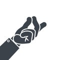 Hand gesture finger snap icon vector illustration