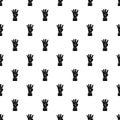 Hand gesture four fingers pattern, simple style Royalty Free Stock Photo