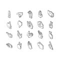 Hand Gesture And Gesticulate isometric icons set vector