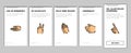 Hand Gesture And Gesticulate Onboarding Icons Set Vector