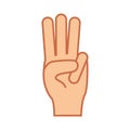 Hand gesture icon image