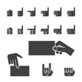 Hand gesture icon set Royalty Free Stock Photo