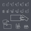 Hand gesture icon set Royalty Free Stock Photo