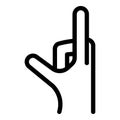 Hand gesture show icon, outline style Royalty Free Stock Photo